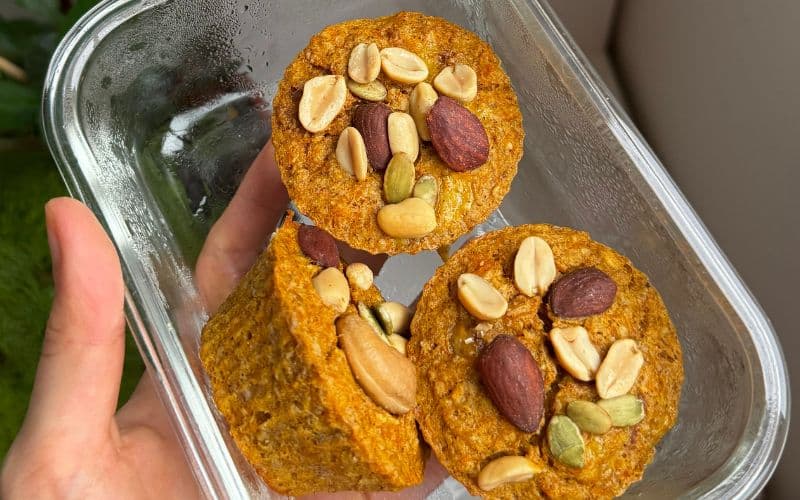 MUFFINS DE BANANA CON CALABAZA