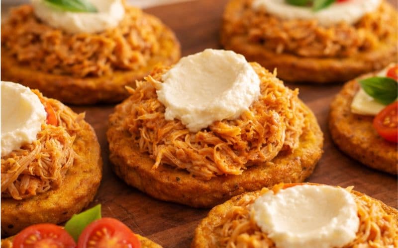 MINI PIZZA DE CALABAZA CON POLLO