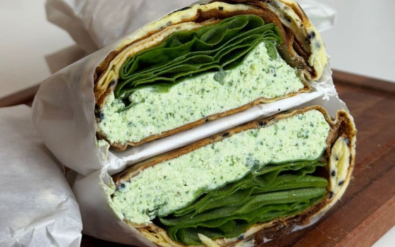 CREPE DE RICOTA Y ESPINACA